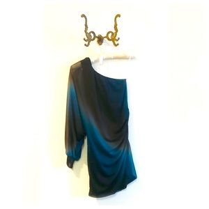 Totally 90s! Eien Iridescent One Shoulder Short M